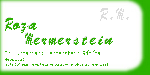 roza mermerstein business card